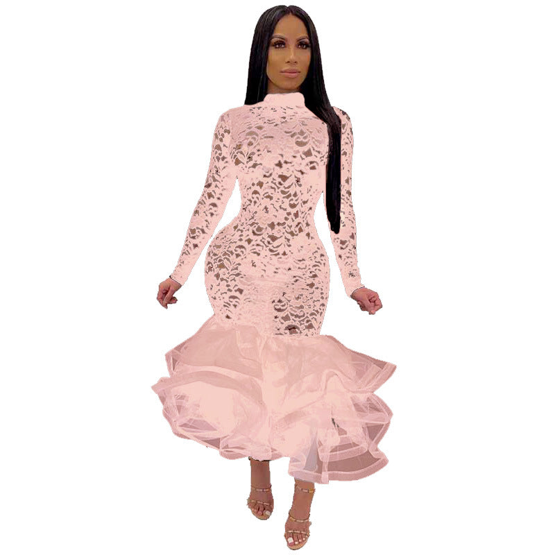 Sexy Lace Hollow Out Night Party Dresses