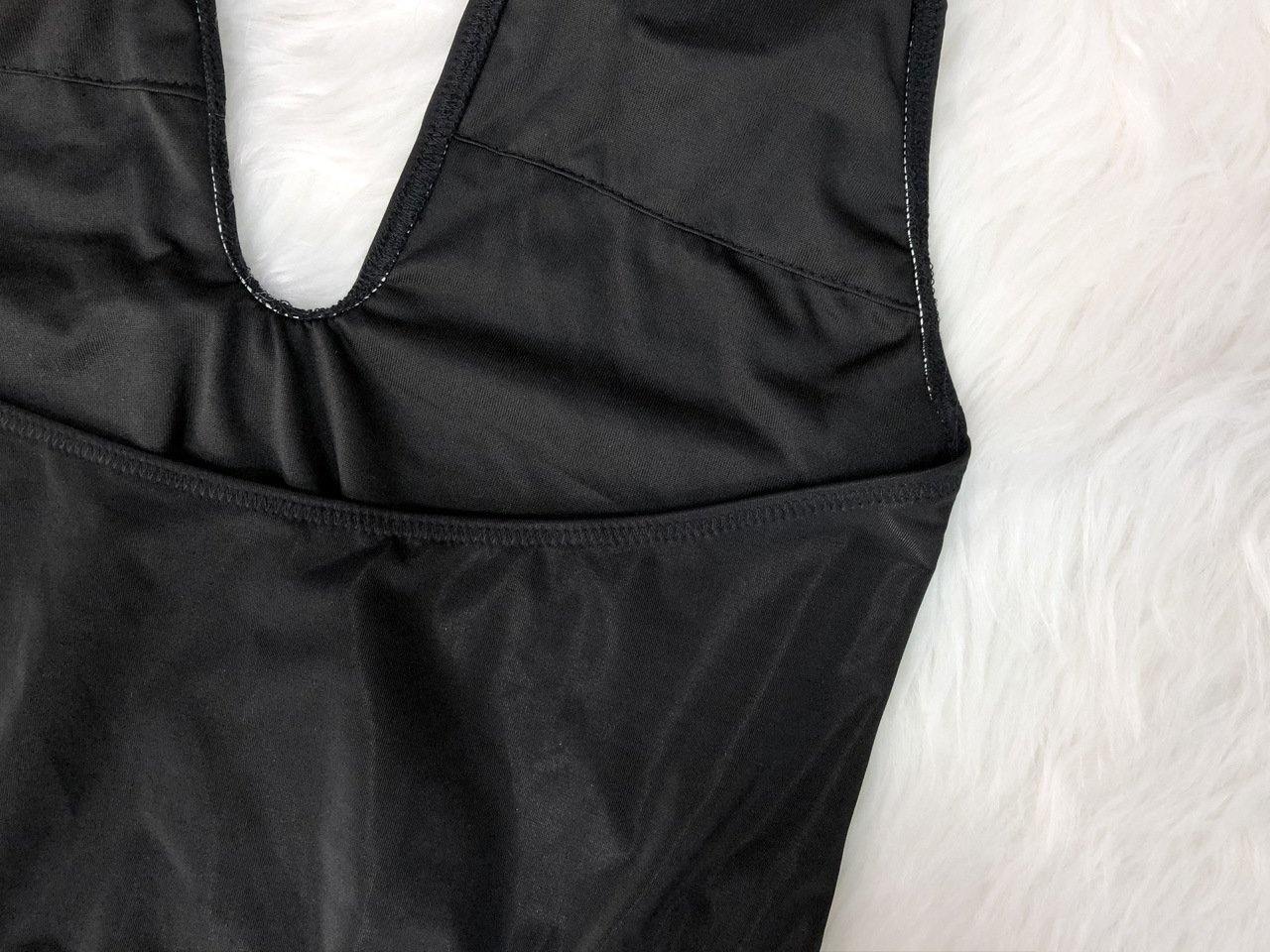 Sexy Black Women Plus Sizes One Piece Swimsuit-STYLEGOING
