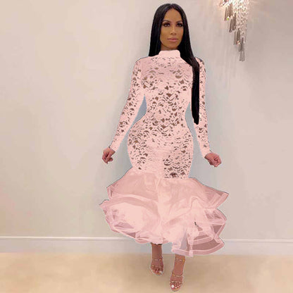 Sexy Lace Hollow Out Night Party Dresses