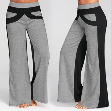 Casual Contrast Color Women Pants