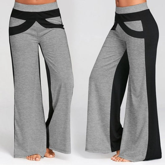 Casual Contrast Color Women Pants