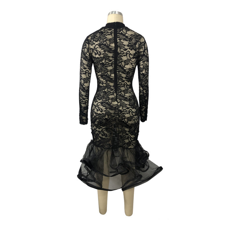 Sexy Lace Hollow Out Night Party Dresses