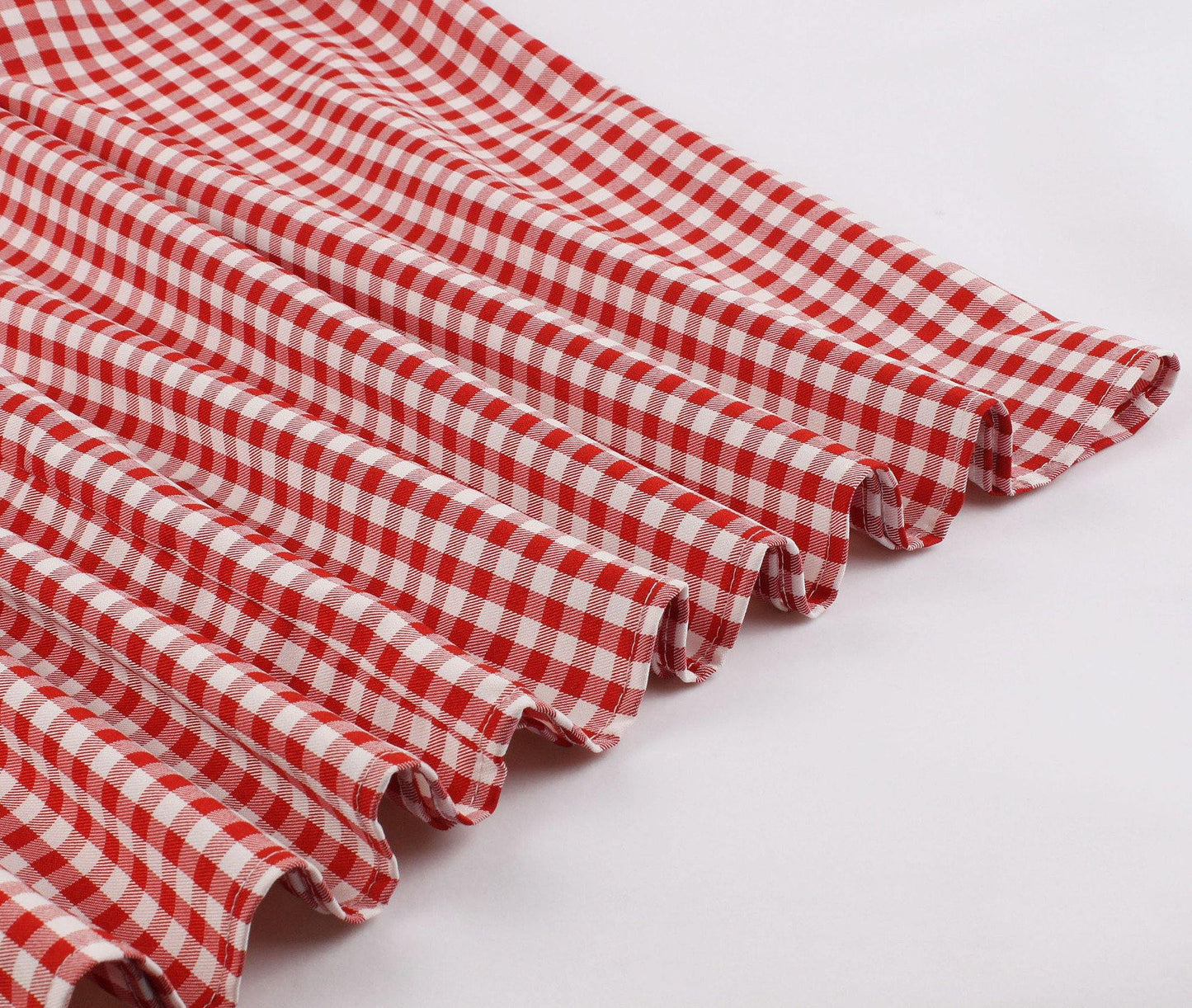 Half Sleeves Plaid Retro Dresses with Button-STYLEGOING