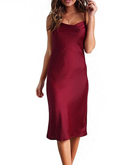 Sexy Satin Halter Home Wear Dresses