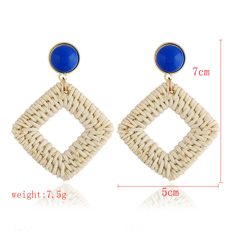 Vintage Boho Hanmade Woven Earrings for Women