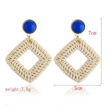 Vintage Boho Hanmade Woven Earrings for Women