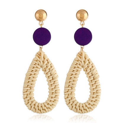 Vintage Boho Hanmade Woven Earrings for Women