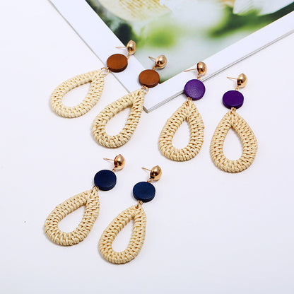 Vintage Boho Hanmade Woven Earrings for Women