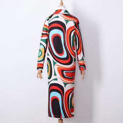 Women Winter Turnover Ocllar Pocket Long Overcoat-STYLEGOING