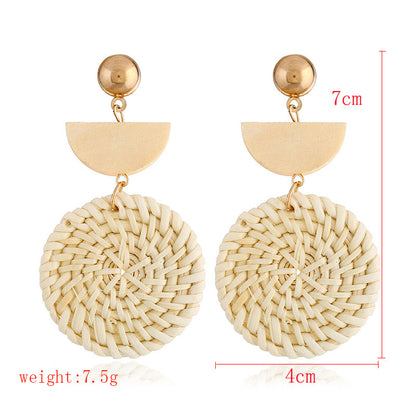 Vintage Boho Hanmade Woven Earrings for Women