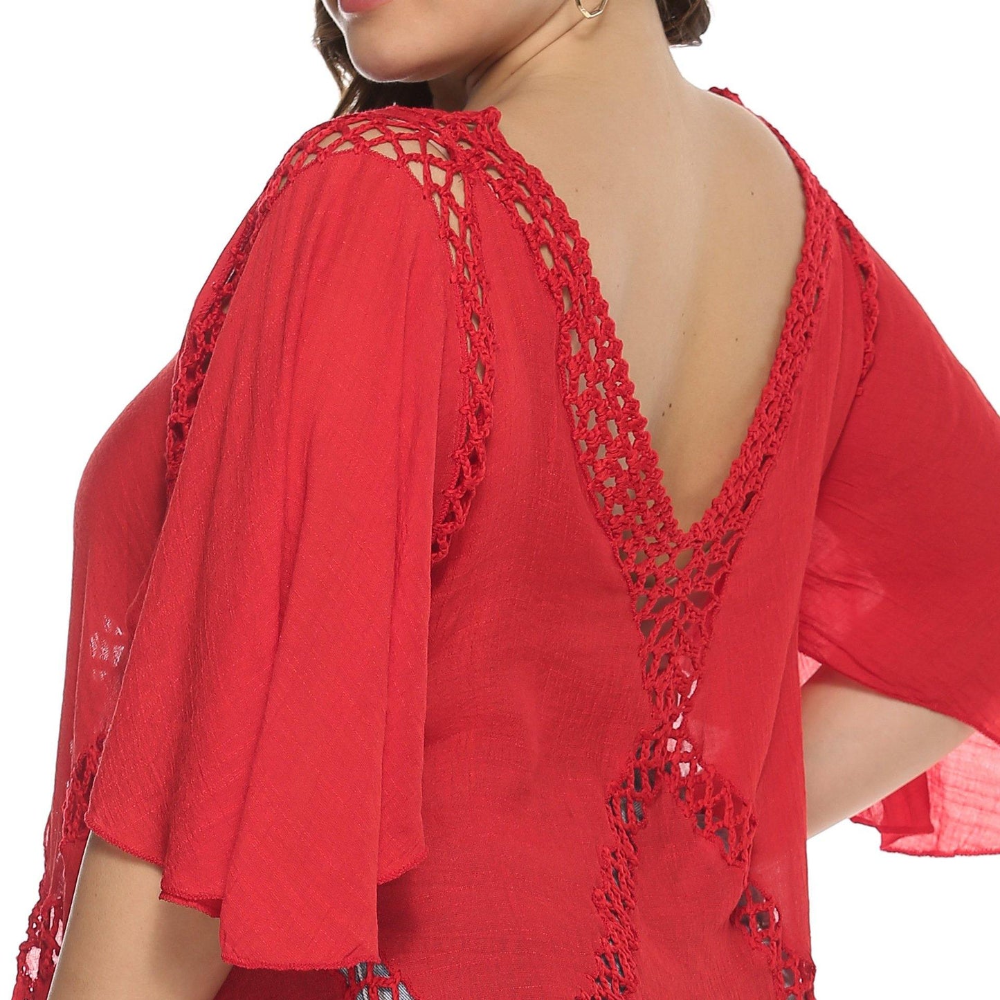 Women Plus Sizes Tassel Cover Ups-STYLEGOING