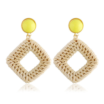 Vintage Boho Hanmade Woven Earrings for Women