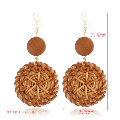 Vintage Boho Hanmade Woven Earrings for Women