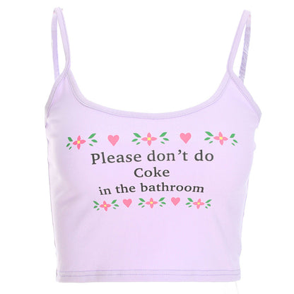 Cute Sexy Letter Design Strapless Crop Tops