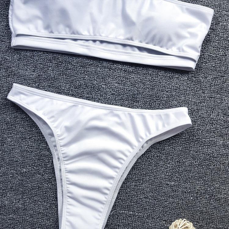 One Shoulder Half Sleeves Summer Beach Tankini-STYLEGOING