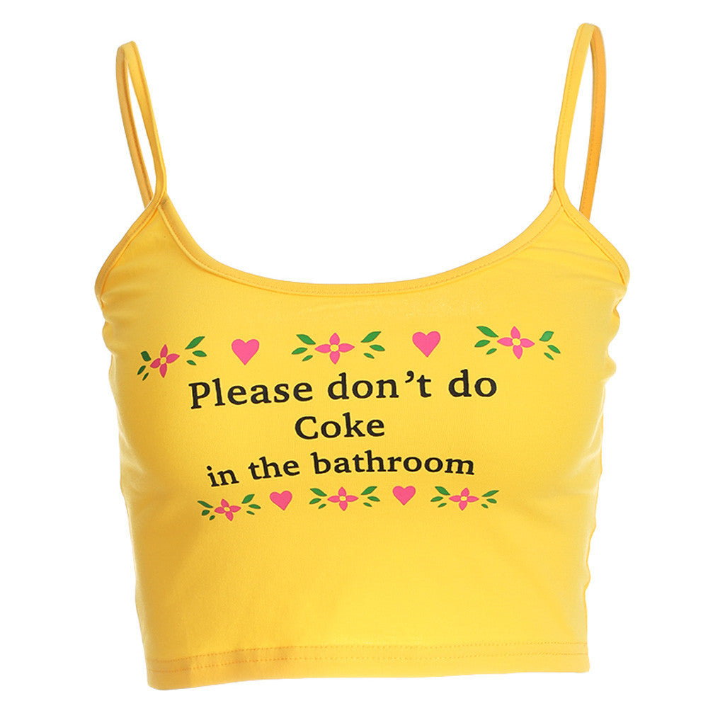 Sexy Heart Design Lettern Women Crop Tops
