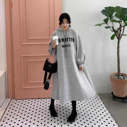 Women Plus Sizes Pullover Long Midi Length Sports Dresses-STYLEGOING