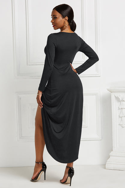 Sexy Plus Sizes Long Sleeves V Neck Dresses