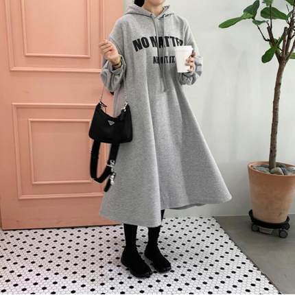Women Plus Sizes Pullover Long Midi Length Sports Dresses-STYLEGOING