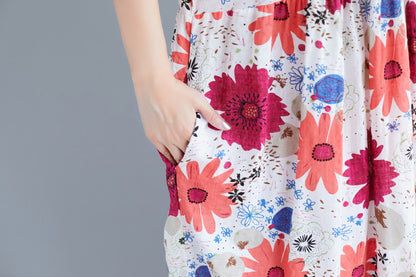 Women Plus Sizes High Waist Summer Dresses
