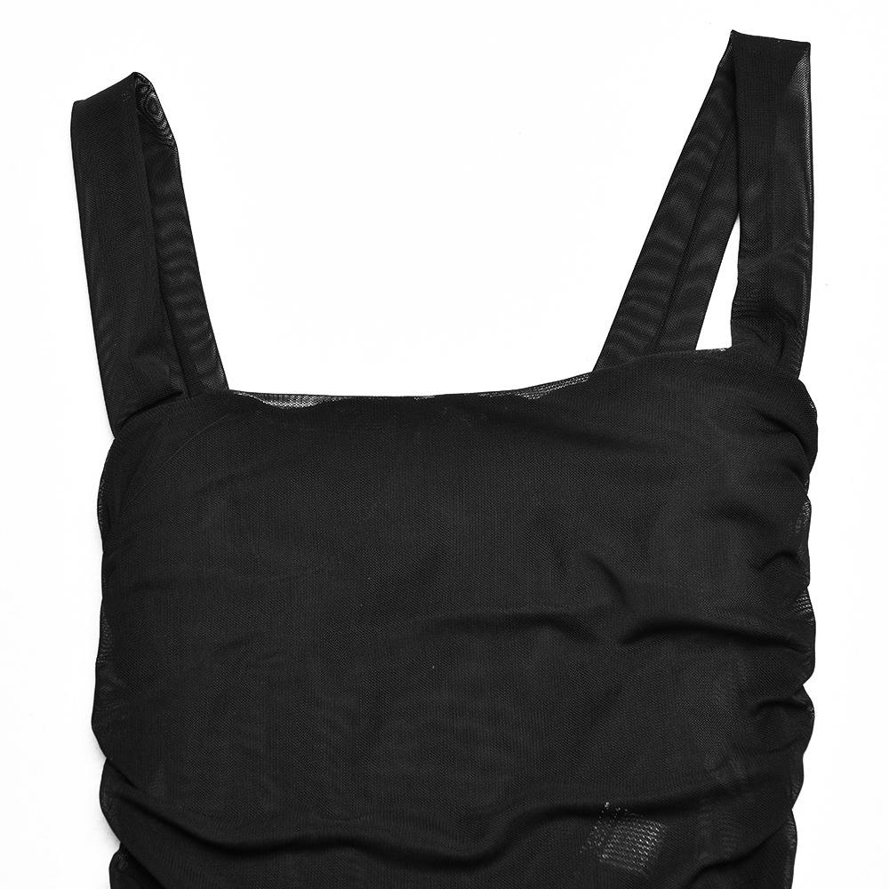 Black Sexy See Through Tulle Backless Dresses (inside included)