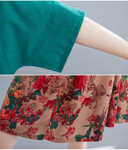 Ethnic Plus Sizes Cozy Linen Summer Maxi Dresses for Women