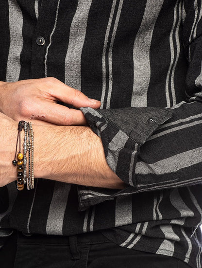 Long Sleeves Striped Shirts for Men