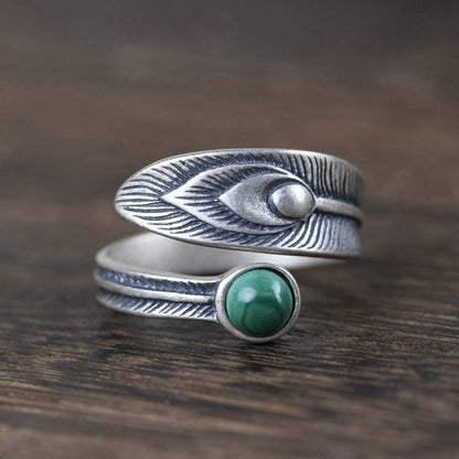 Vintage Peacock Design Open-end Rings for Women