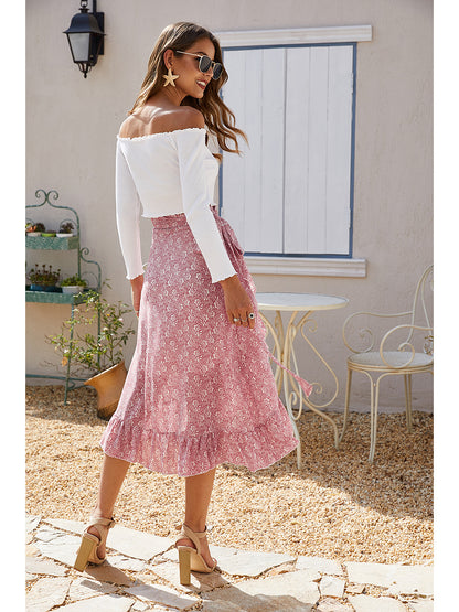Sexy Summer Irregular Chiffon Skrts