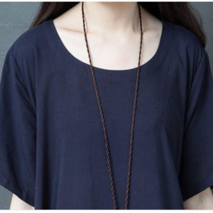 Summer Cozy Short Sleeves Vintage Dresses-STYLEGOING