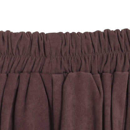 Dark Pink High Waist Elastic Waist Women Skirts for Four Seasons