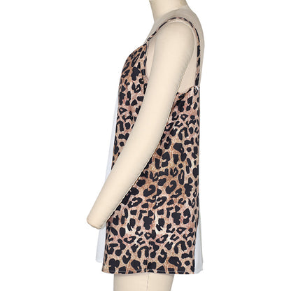 Sexy Contrast Leopard Summer Women Crop Tops