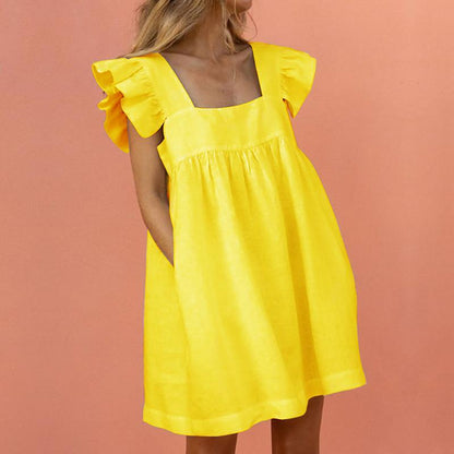 Casual Summer Loose Short Dresses-STYLEGOING