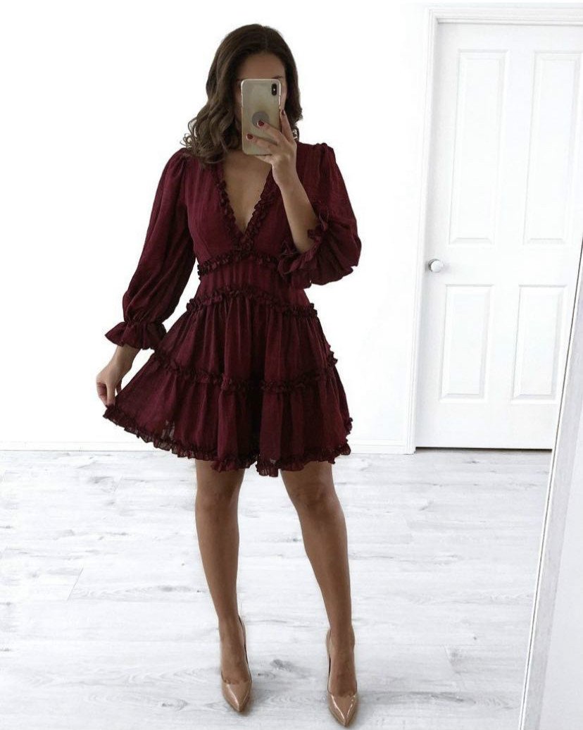 Sexy Backless Ruffled Short Beach Dresses-STYLEGOING