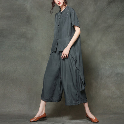 Leisure Summer Two Pieces Plus Sizes Summer Out Suits