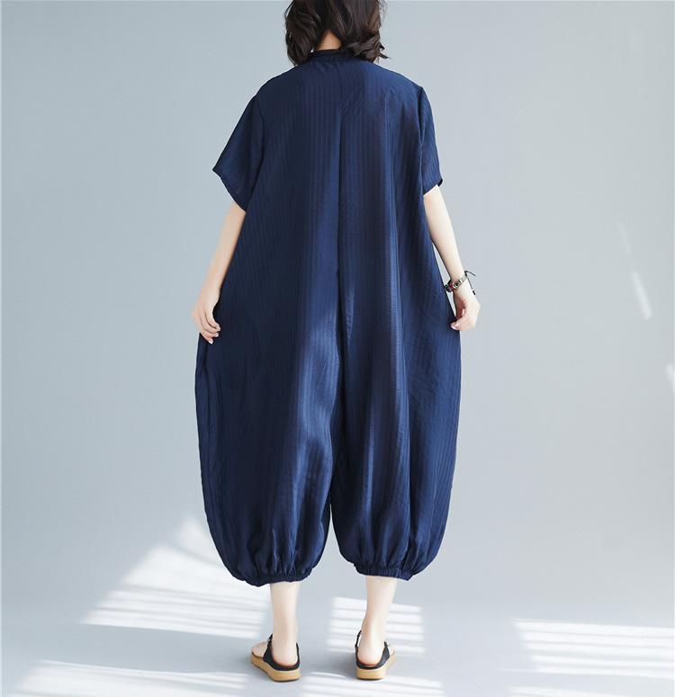 Plus Size Summer Loose Casual Jumpsuits-STYLEGOING