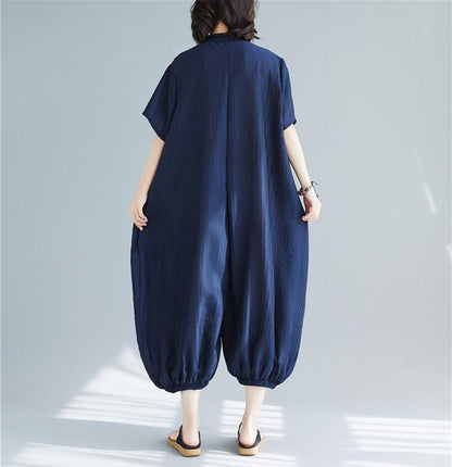 Plus Size Summer Loose Casual Jumpsuits-STYLEGOING