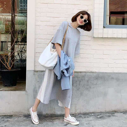Summer Cotton Casual Women Midi Dresses