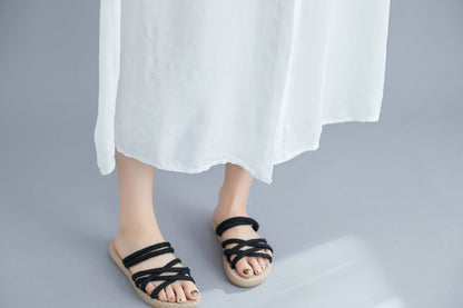 Simple Design Summer Plus Sizes Long Shirt Dresses