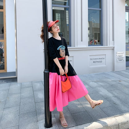 Casual Summer Loose Plus Sizes Midi Dresses
