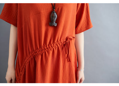 Vintage Irregular Linen Plus Sizes Long Maxi Dresses