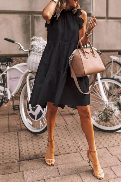 Casual Sleeveless Round Neck Dresses-STYLEGOING