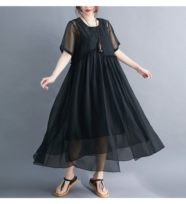 Summer Fairy Chiffon Women Plus Sizes Dresses