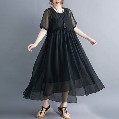 Summer Fairy Chiffon Women Plus Sizes Dresses