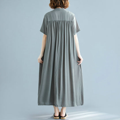 Simple Design Summer Plus Sizes Long Shirt Dresses
