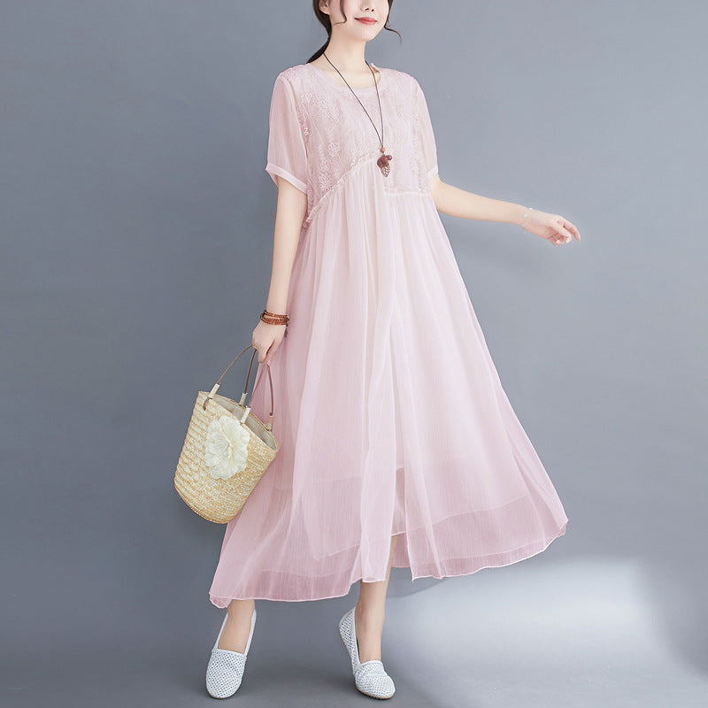 Summer Fairy Chiffon Women Plus Sizes Dresses
