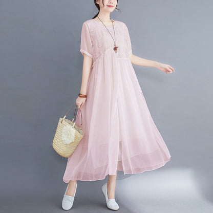 Summer Fairy Chiffon Women Plus Sizes Dresses