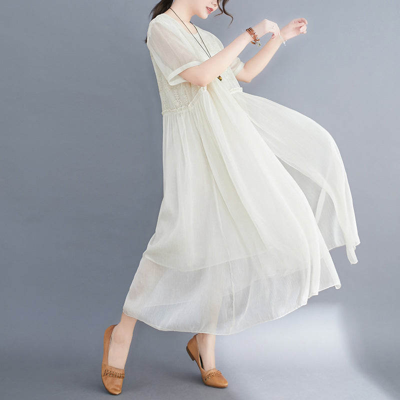 Summer Fairy Chiffon Women Plus Sizes Dresses