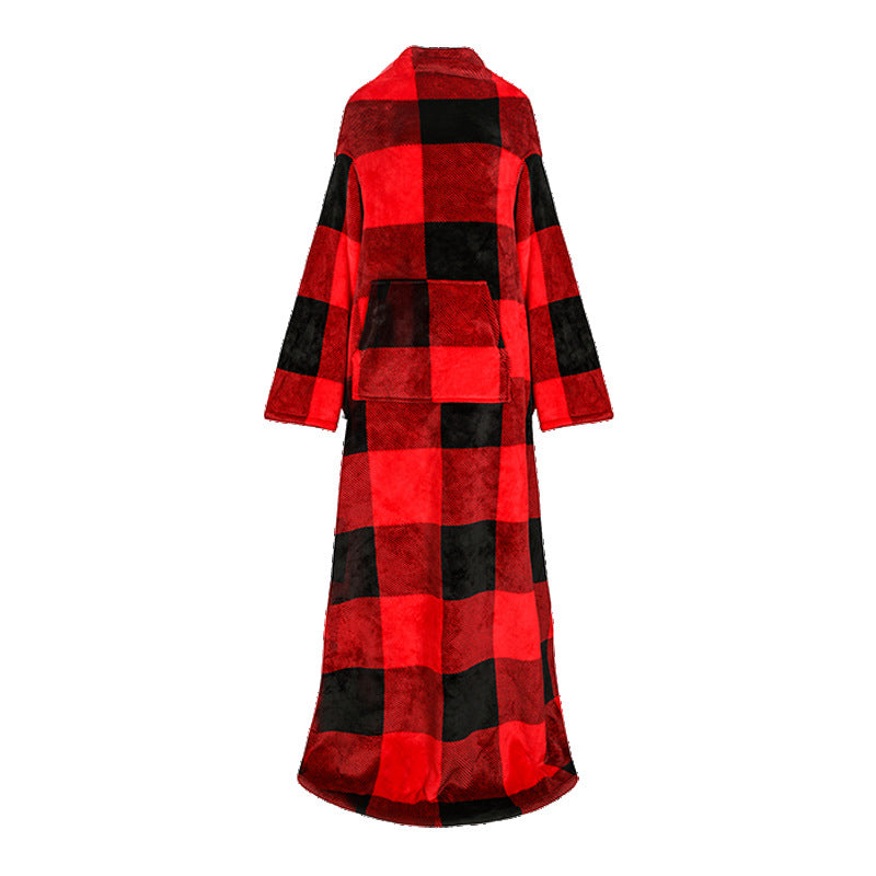 Fashion Fleece Cozy Pullover Long TV Blanket for Lazy People