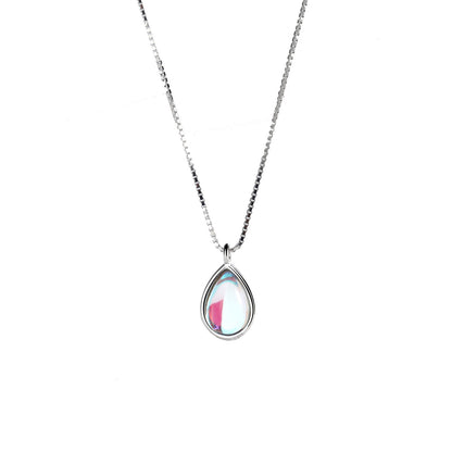 Sterling Sliver Water Drop Pendant Necklace